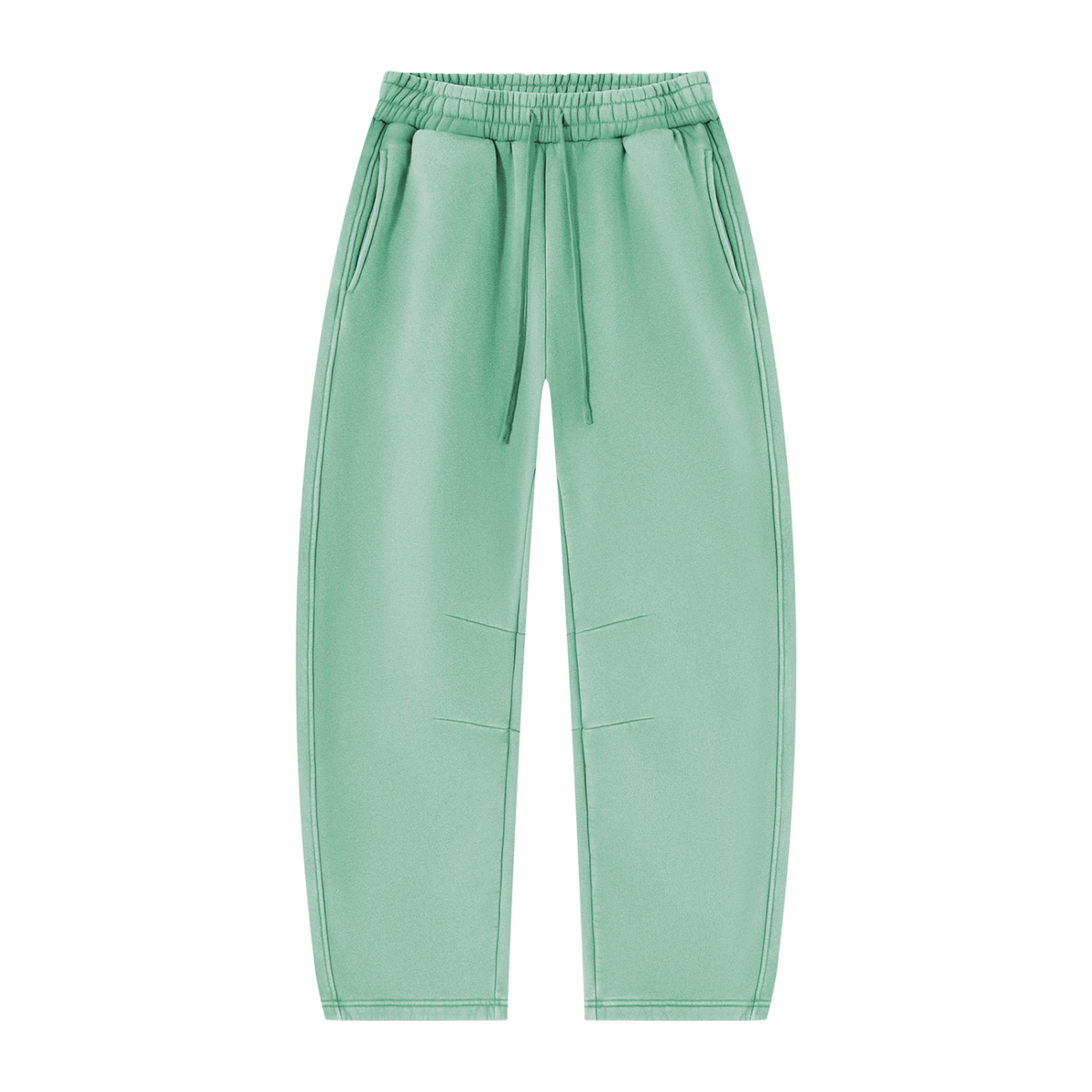 Blank Unisex Vintage Wash Barrel Leg Fleece Sweatpants