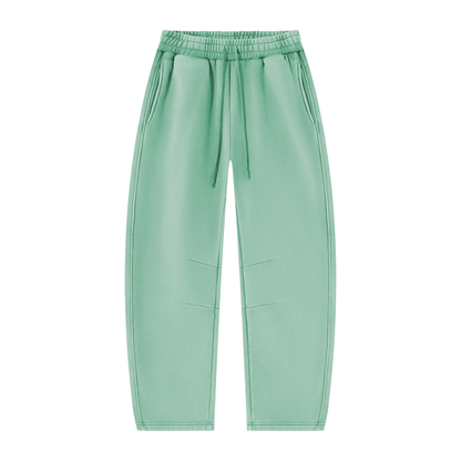 Blank Unisex Vintage Wash Barrel Leg Fleece Sweatpants