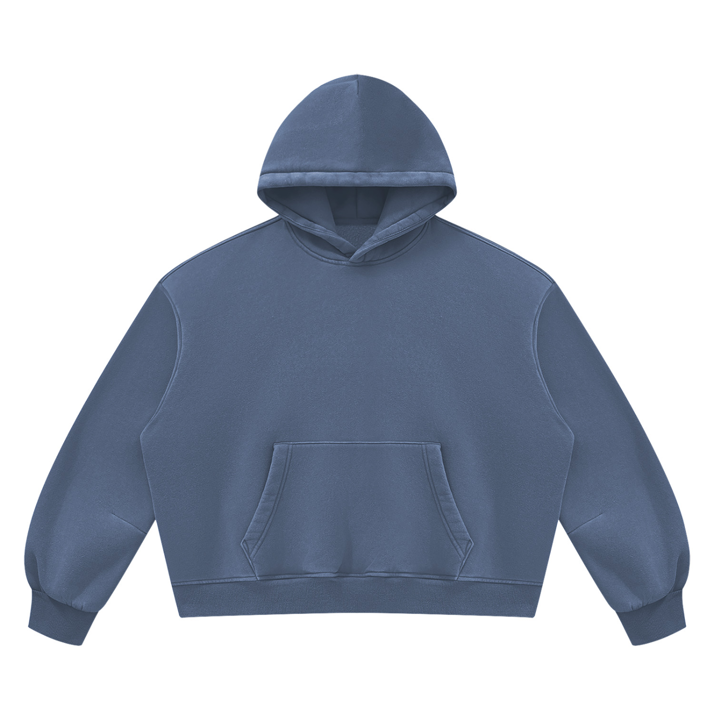 Blank Unisex Vintage Wash Boxy Fleece Hoodie