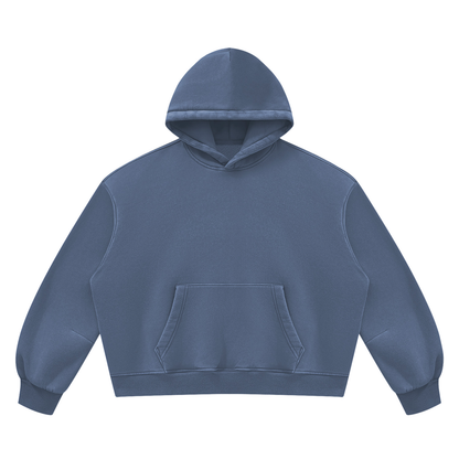 Blank Unisex Vintage Wash Boxy Fleece Hoodie