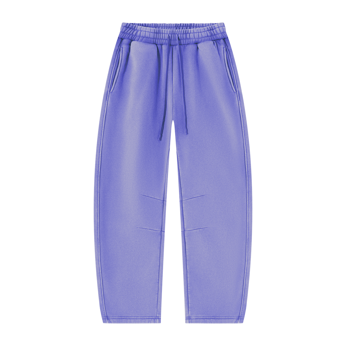 Blank Unisex Vintage Wash Barrel Leg Fleece Sweatpants