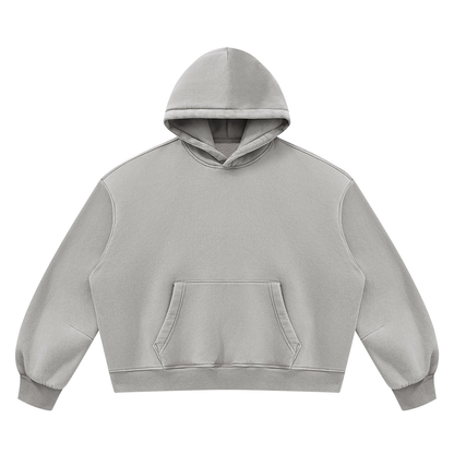 Blank Unisex Vintage Wash Boxy Fleece Hoodie