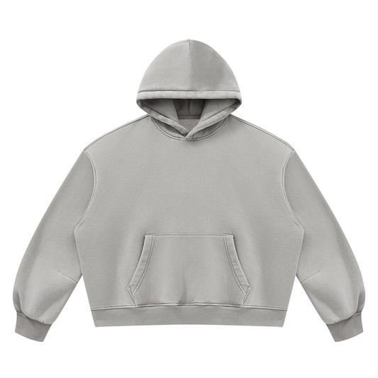 Blank Unisex Vintage Wash Boxy Fleece Hoodie