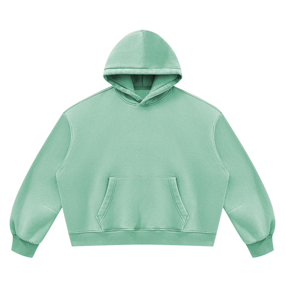 Blank Unisex Vintage Wash Boxy Fleece Hoodie