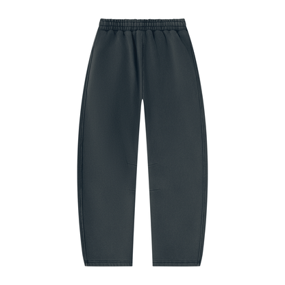 Blank Unisex Vintage Wash Barrel Leg Fleece Sweatpants