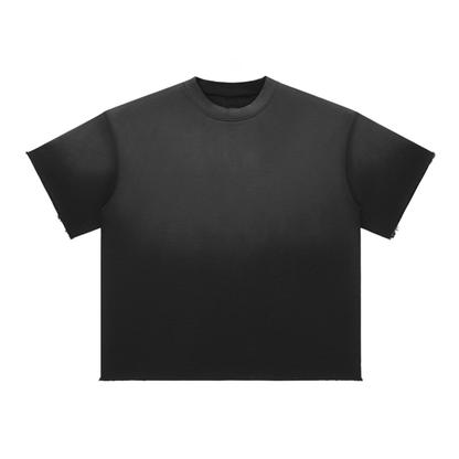 Blank Sun Fade Raw Edge T-Shirt