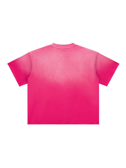 Blank Sun Fade Raw Edge T-Shirt