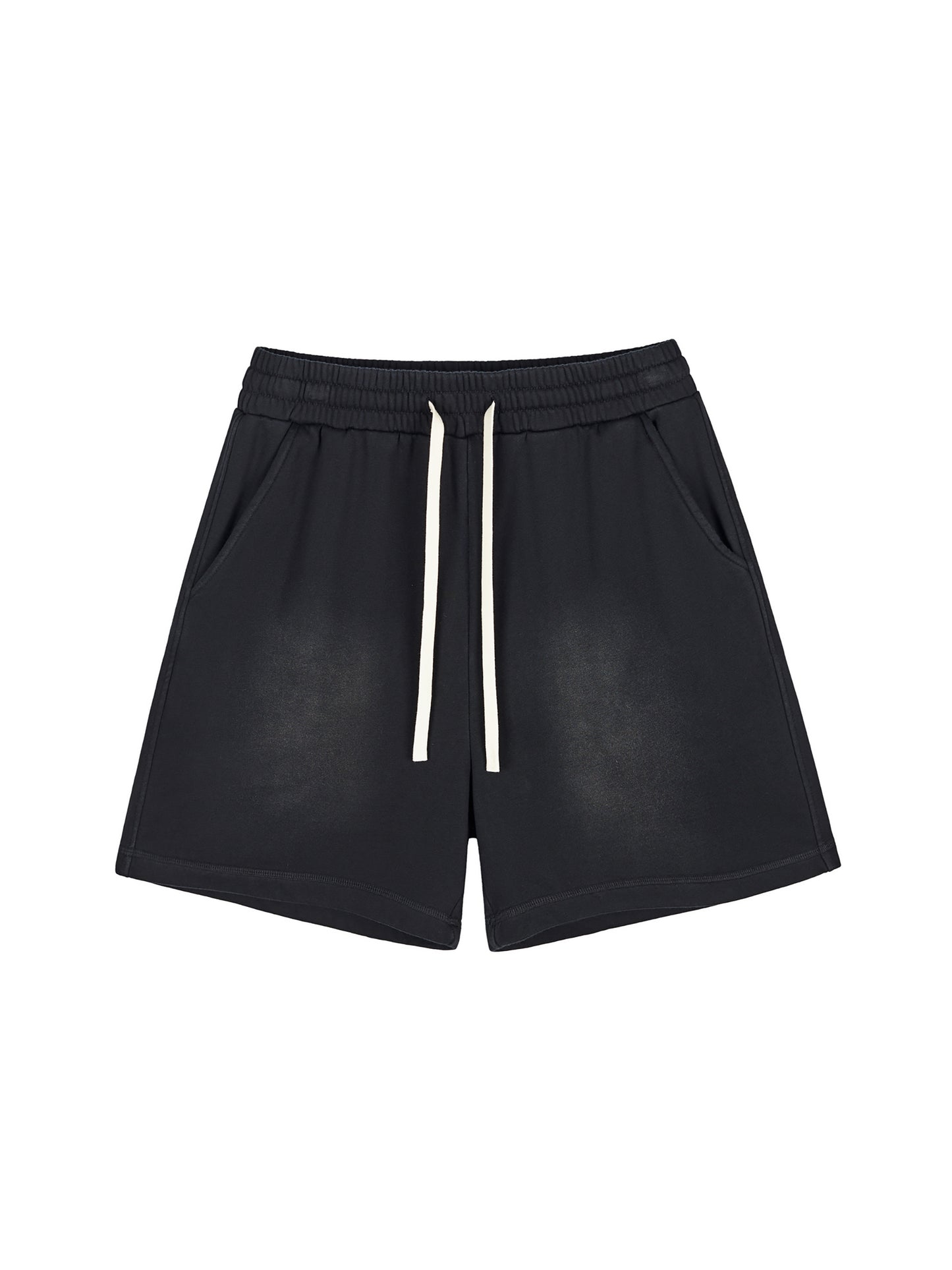 Blank Sun Fade Raw Edge Cotton Shorts