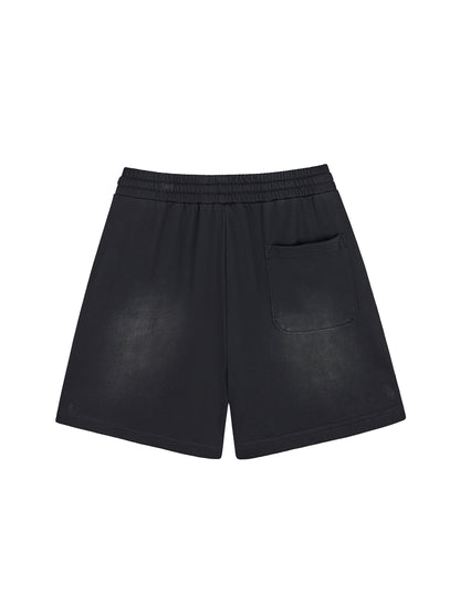 Blank Sun Fade Raw Edge Cotton Shorts
