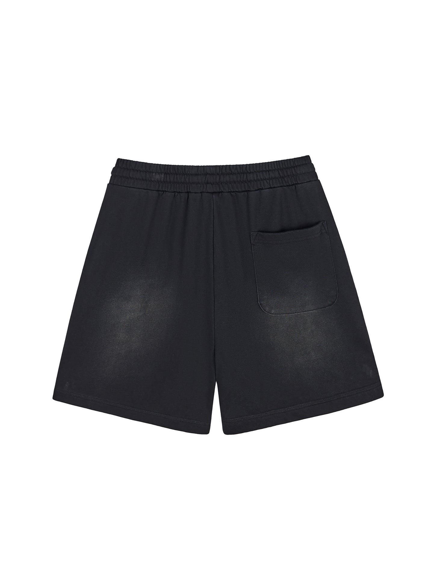 Blank Sun Fade Raw Edge Cotton Shorts