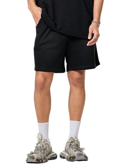 Blank Sun Fade Raw Edge Cotton Shorts
