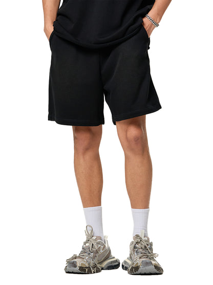 Blank Sun Fade Raw Edge Cotton Shorts