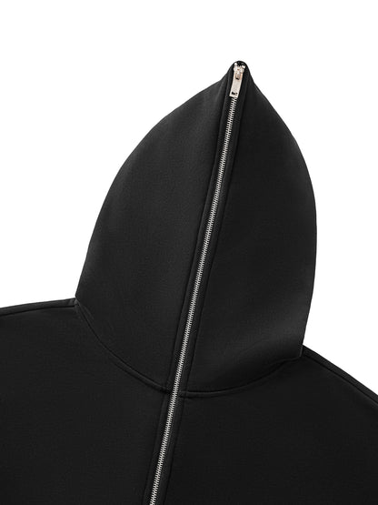 Blank Fleeced Heavyweight Full-Zip Boxy Hoodie