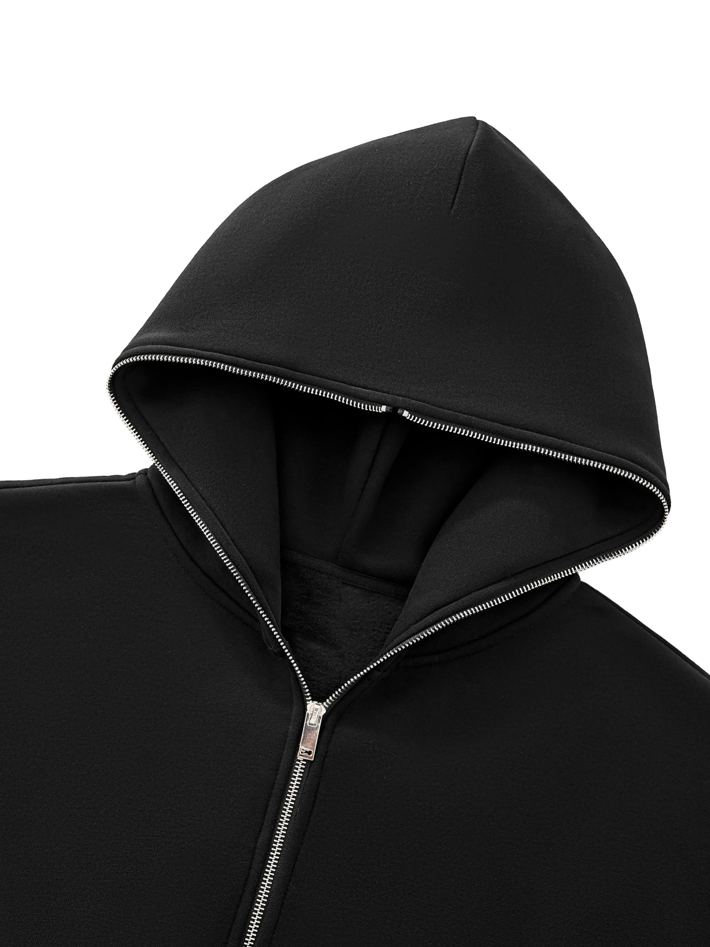 Blank Fleeced Heavyweight Full-Zip Boxy Hoodie