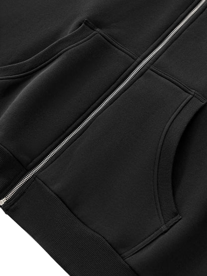 Blank Fleeced Heavyweight Full-Zip Boxy Hoodie