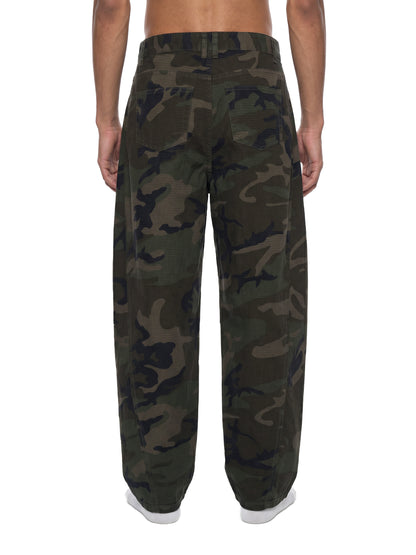 Men’s Camo Barrel Leg Cargo Pants