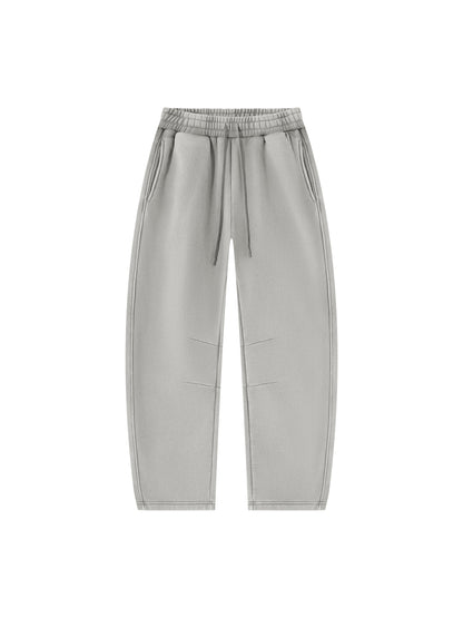Blank Unisex Vintage Wash Barrel Leg Fleece Sweatpants