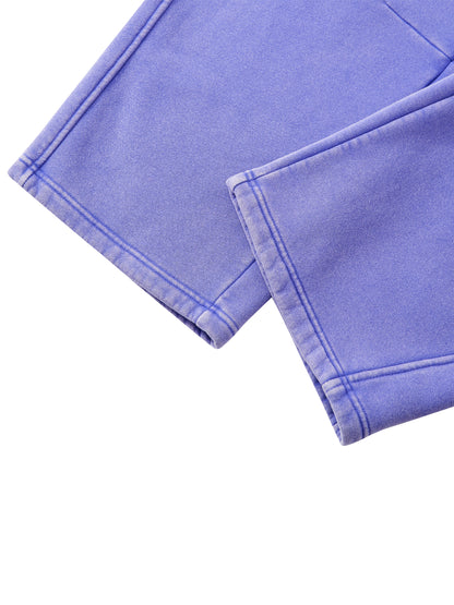 Blank Unisex Vintage Wash Barrel Leg Fleece Sweatpants
