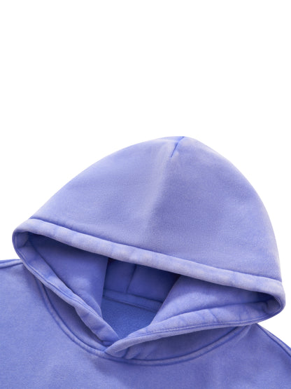 Blank Unisex Vintage Wash Boxy Fleece Hoodie