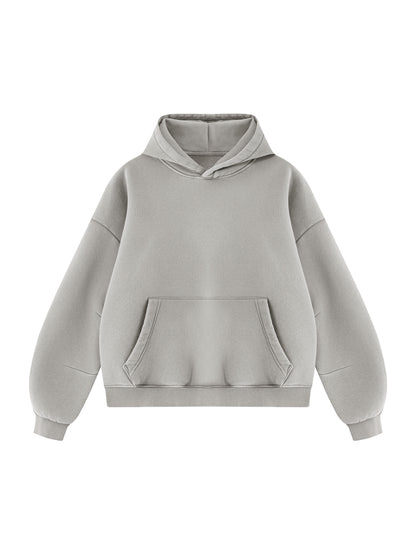 Blank Unisex Vintage Wash Boxy Fleece Hoodie