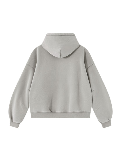 Blank Unisex Vintage Wash Boxy Fleece Hoodie