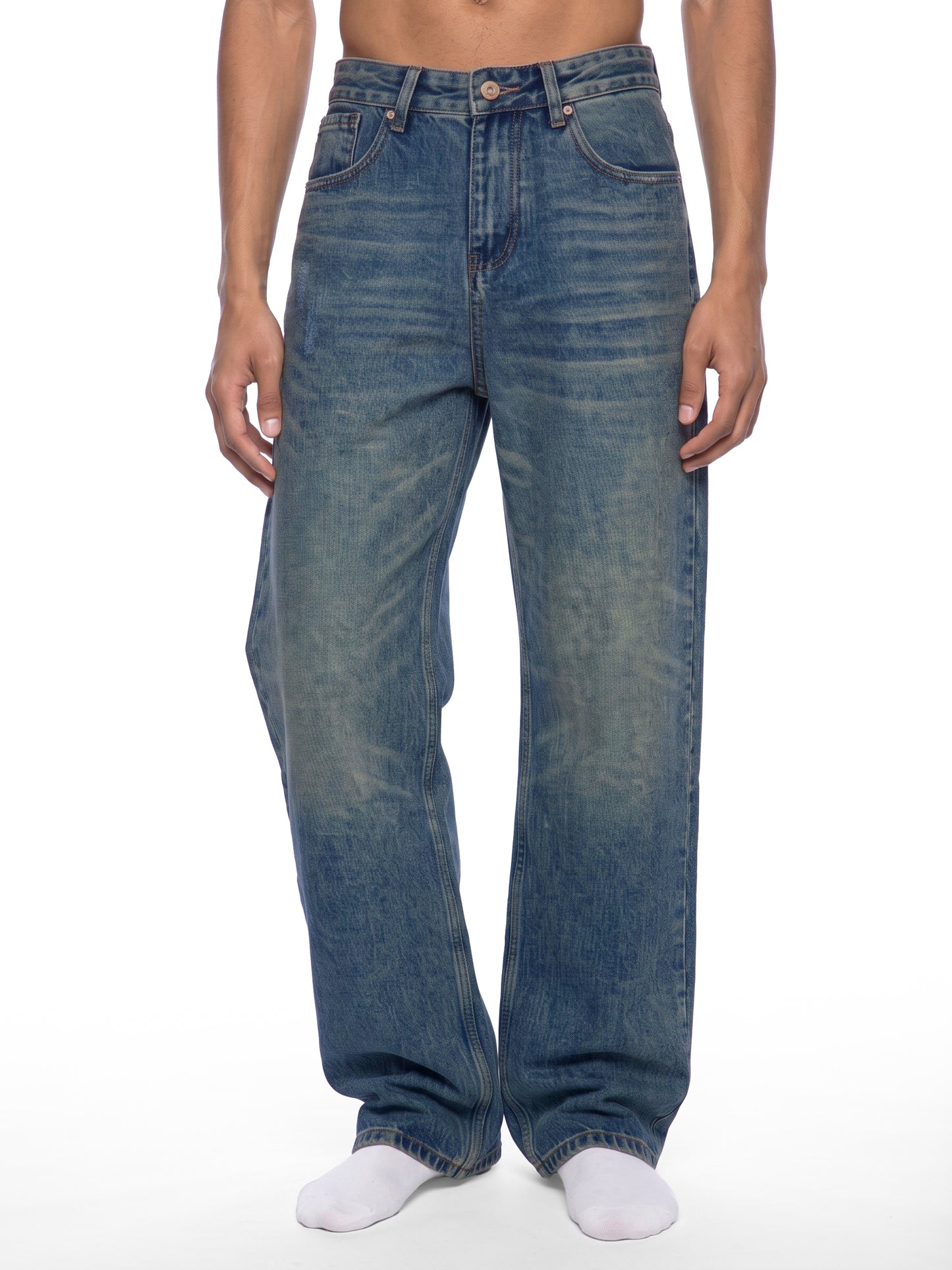 Blank Men's Vintage Wash Denim Jeans