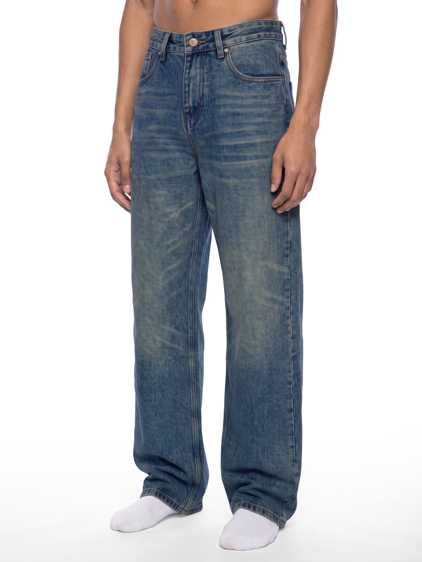 Blank Men's Vintage Wash Denim Jeans