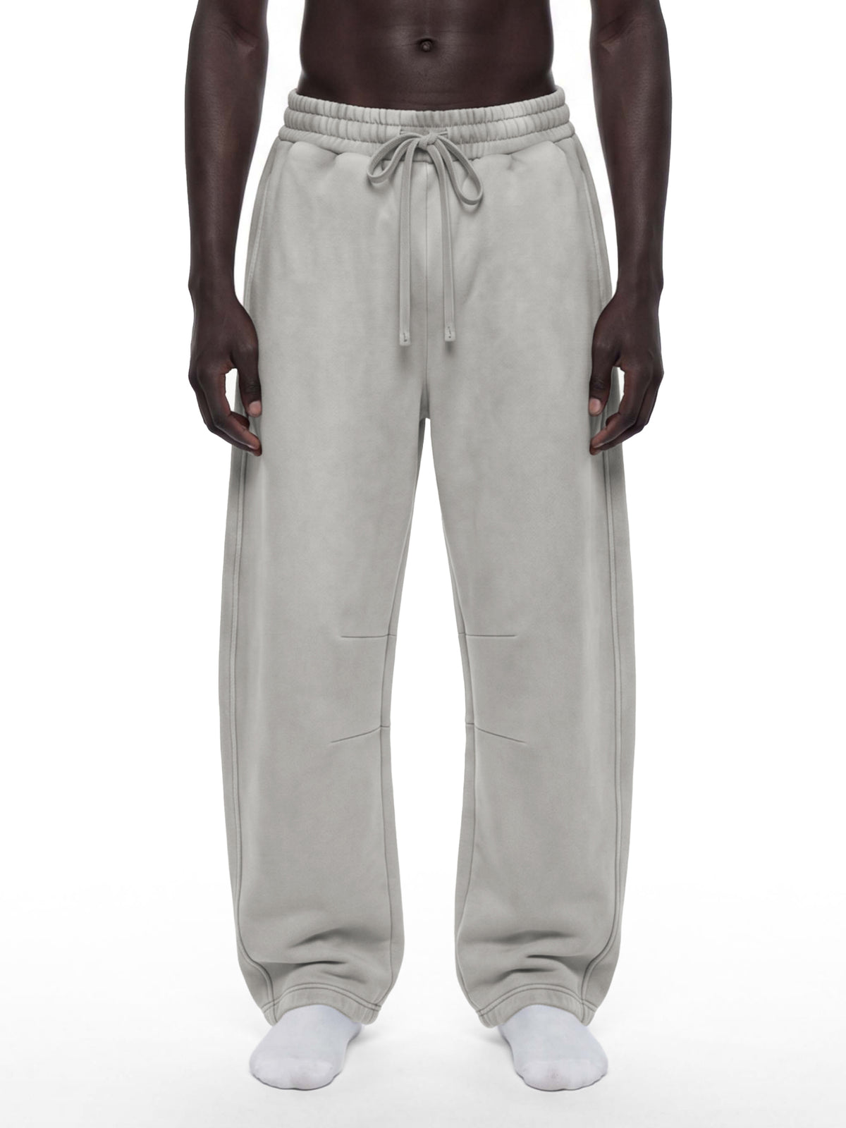 Blank Unisex Vintage Wash Barrel Leg Fleece Sweatpants