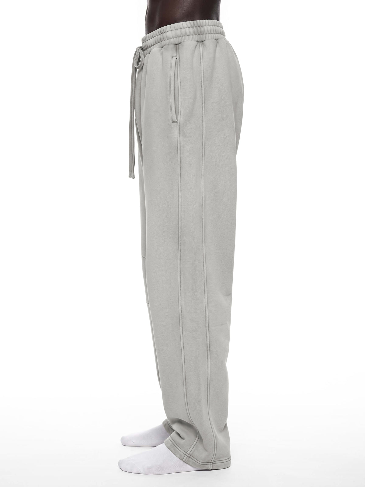 Blank Unisex Vintage Wash Barrel Leg Fleece Sweatpants