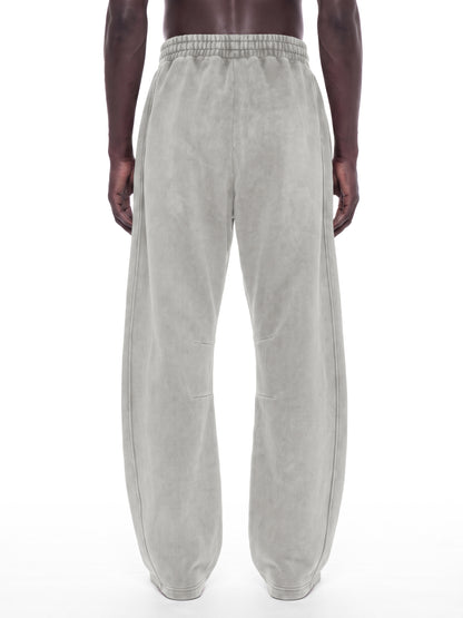 Blank Unisex Vintage Wash Barrel Leg Fleece Sweatpants