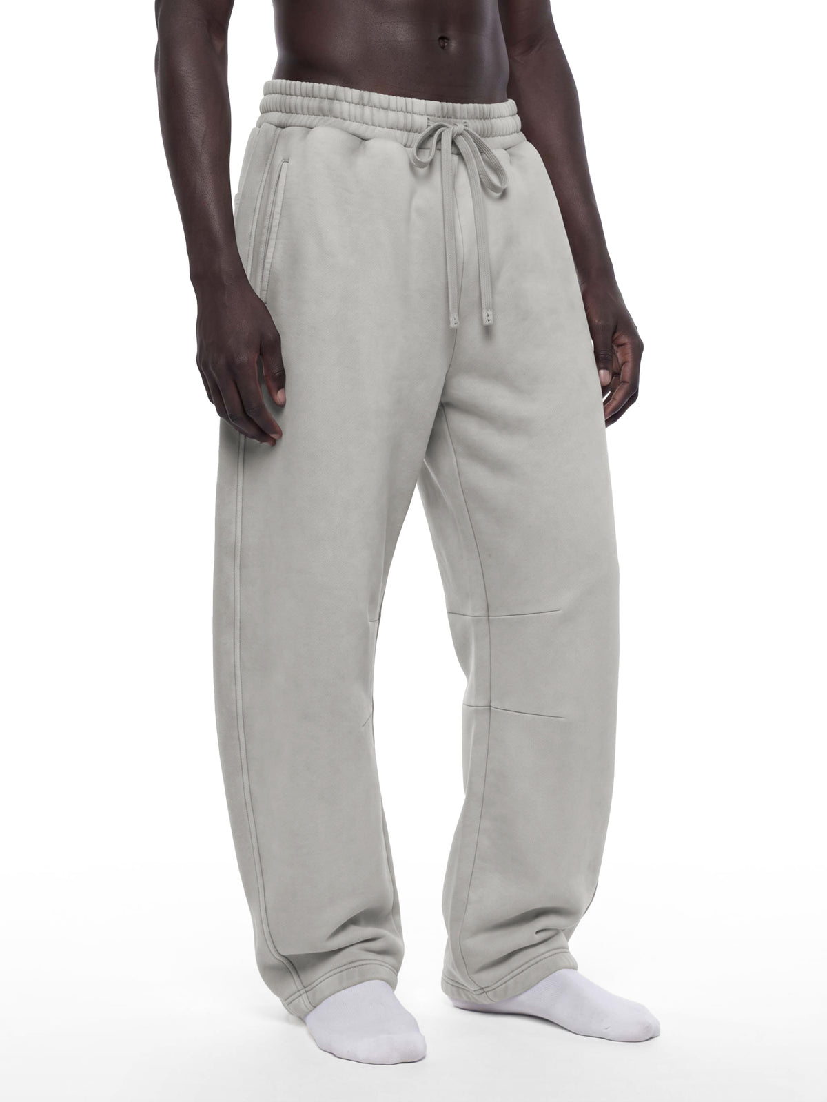 Blank Unisex Vintage Wash Barrel Leg Fleece Sweatpants