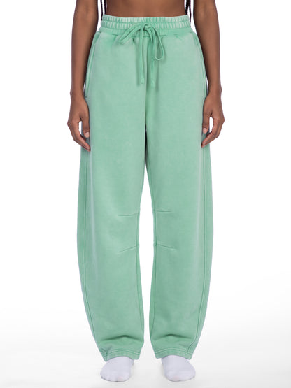 Blank Unisex Vintage Wash Barrel Leg Fleece Sweatpants