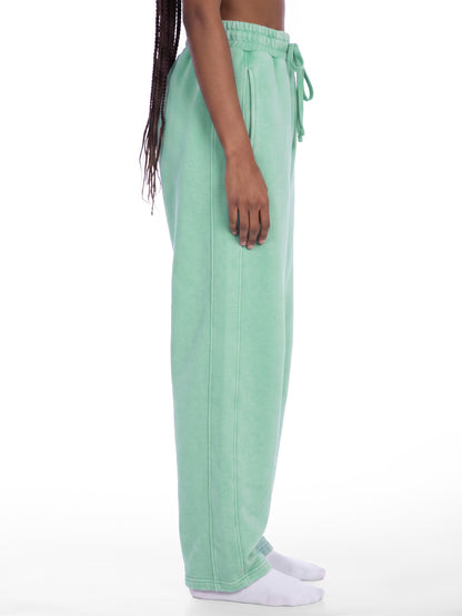Blank Unisex Vintage Wash Barrel Leg Fleece Sweatpants