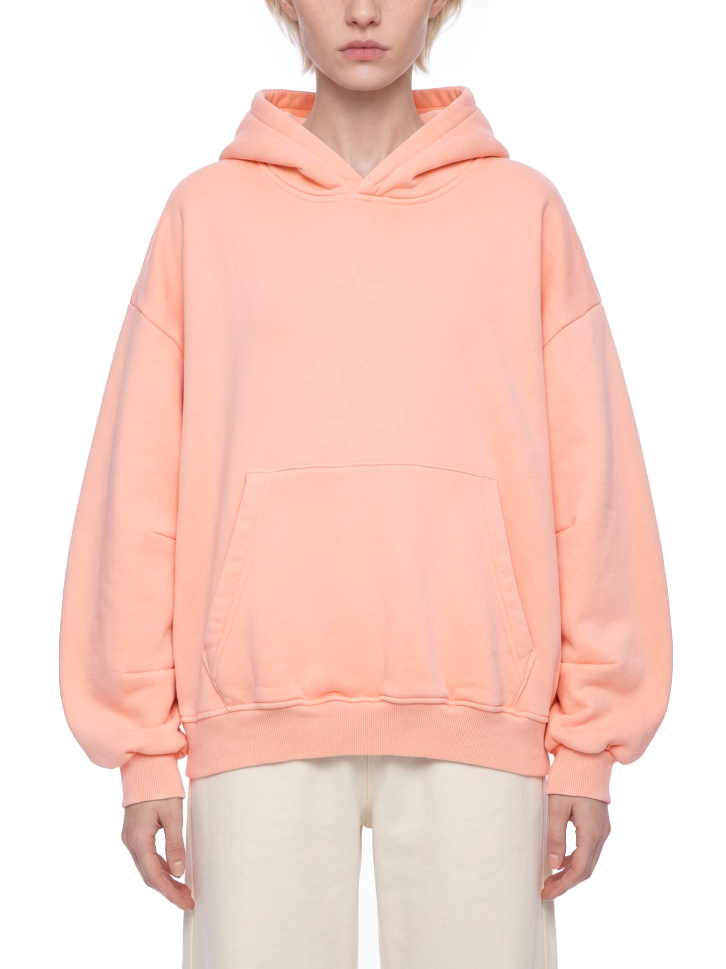 Blank Unisex Vintage Wash Boxy Fleece Hoodie