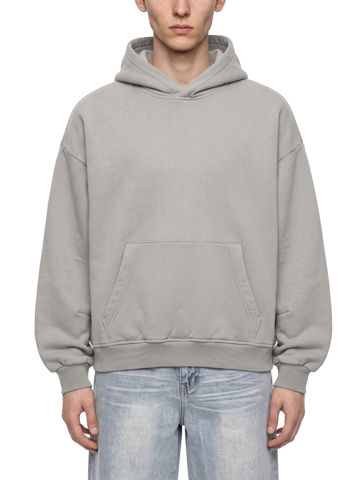 Blank Unisex Vintage Wash Boxy Fleece Hoodie